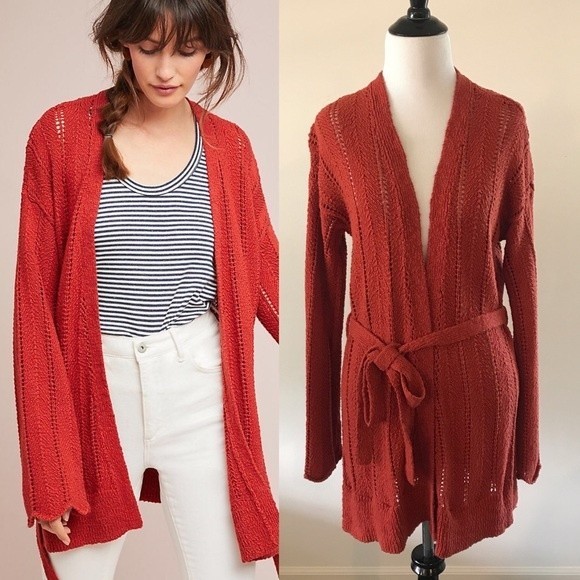 Meadow Rue Sweaters - Anthropologie Meadow Rue Priscilla Pointelle Cardigan - Small